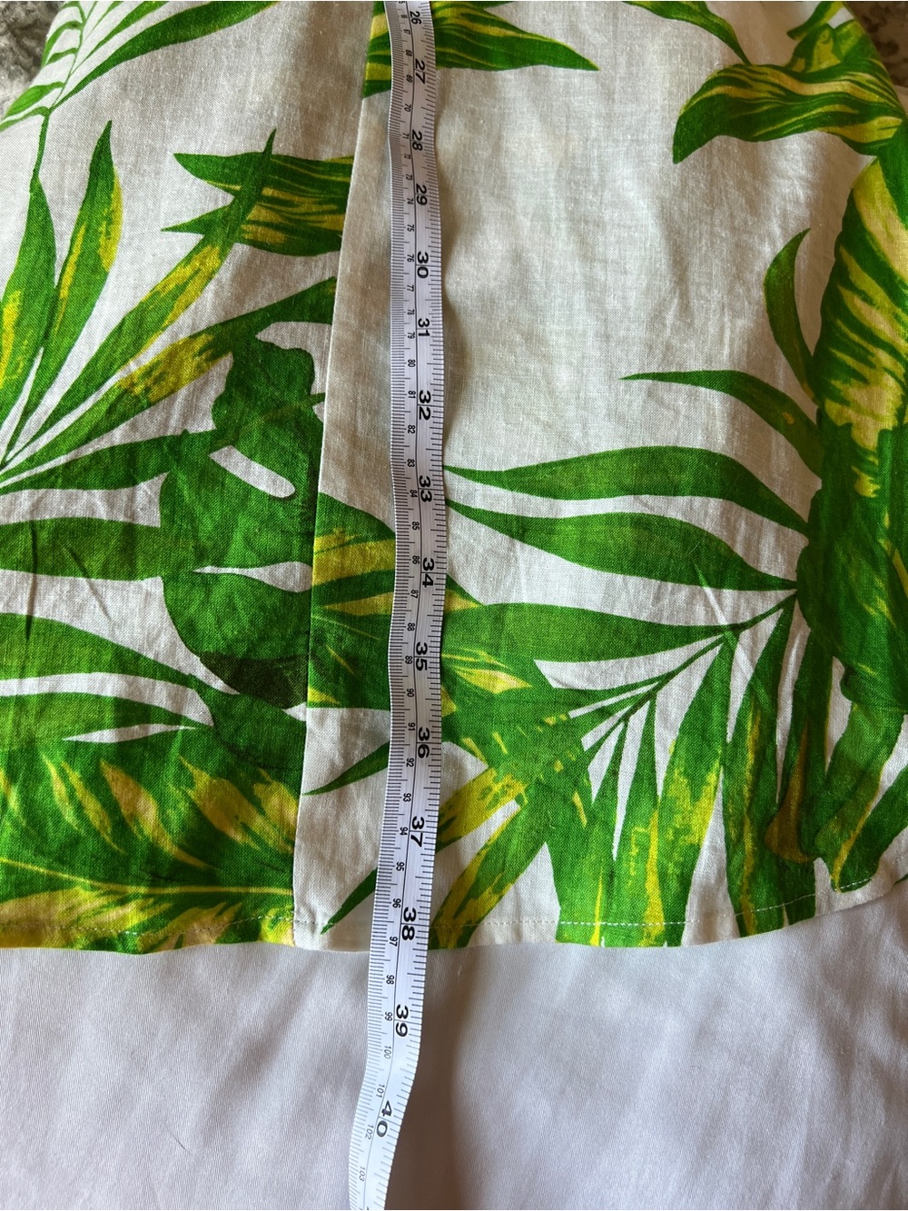 Karlie Palm Leaf Linen Tie Waist Dress -Medium - Picture 6 of 9